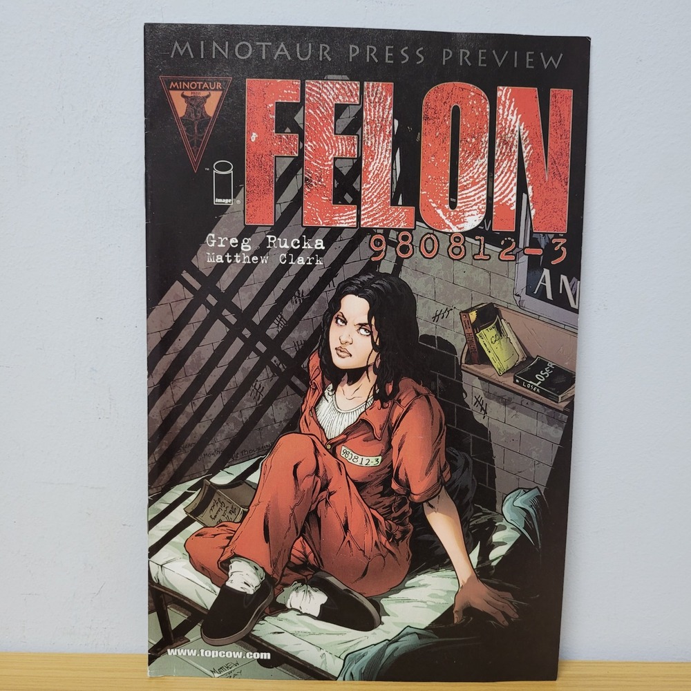 Felon / Down Preview #1‎ Flip Book! Minotaur Press Rucka Ellis Harris Clark 2001
